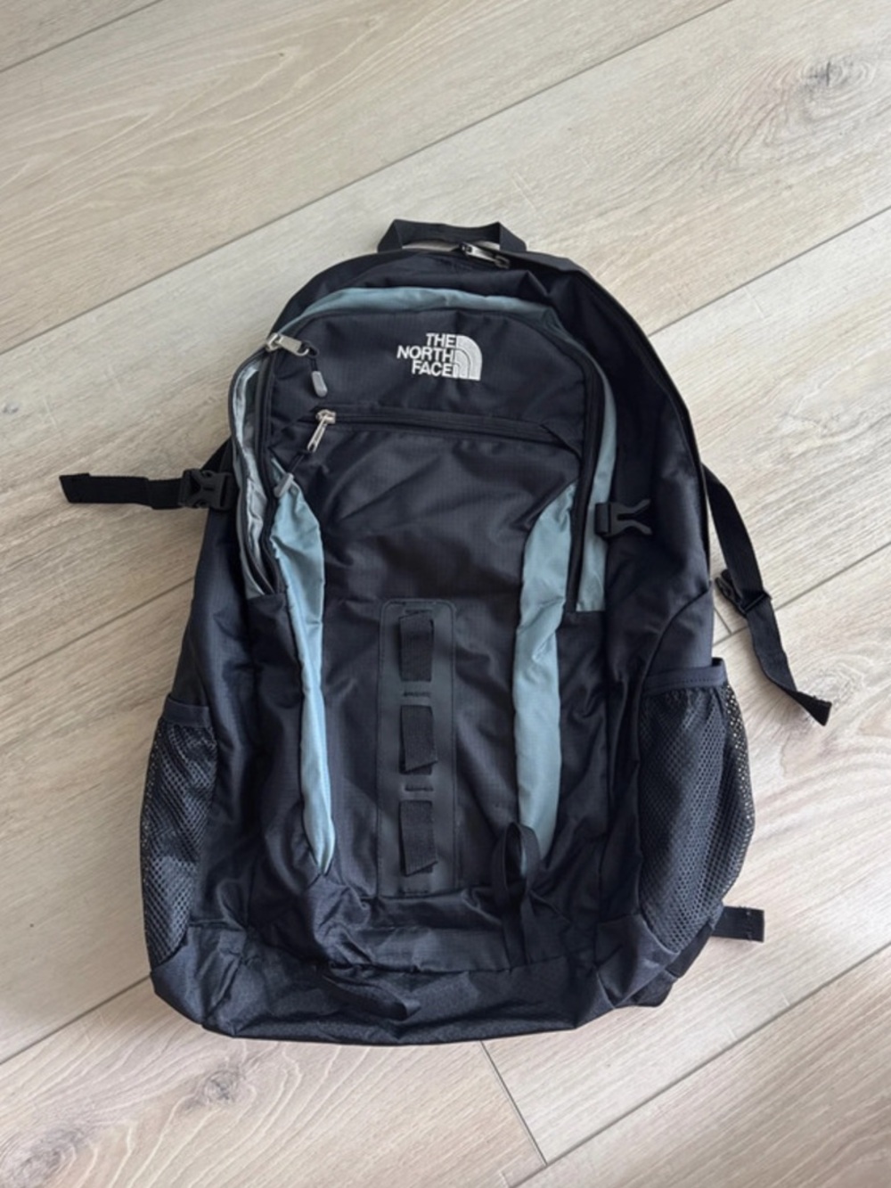 The North Face Black Backpack with Light Gray Accents
